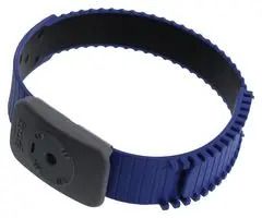 DUAL CONDUCTOR WRIST BAND, ADJUSTABLE, THERMOPLASTIC, BLUE 4720.