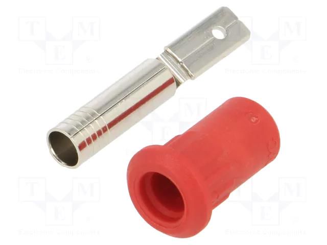 Connector: 4mm banana; socket; 25A; 30VAC; 60VDC; red STÄUBLI EB4-IFA/N-22