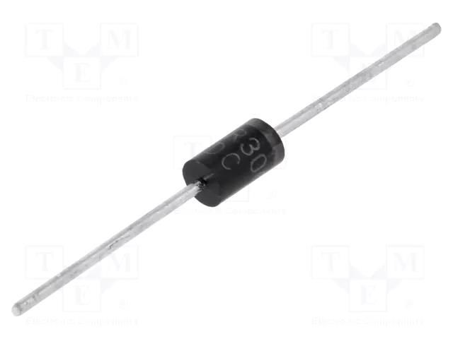 Diode: rectifying; THT; 600V; 3A; Ammo Pack; Ifsm: 150A; DO27; 100ns DC COMPONENTS HER306-DC