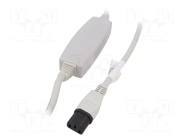 Cable; IEC C13 female,wires; 2m; white; 10A; 250V; IP20 SCHAFFNER / TE Connectivity SCHAFFNER-819116