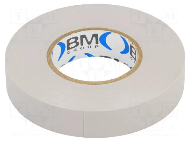 Tape: electrical insulating; W: 15mm; L: 25m; Thk: 0.15mm; grey; 200% BM GROUP BMESB1525GR
