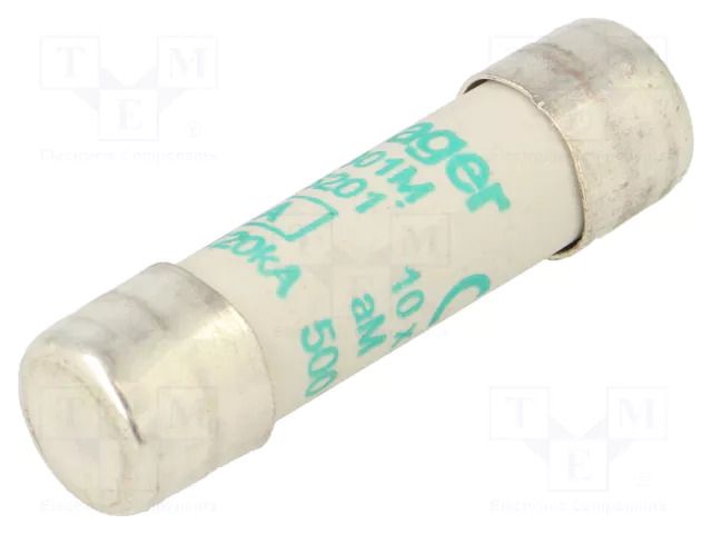 Fuse: fuse; 1A; 500VAC; aM; cylindrical,industrial; 10x38mm HAGER LF301M