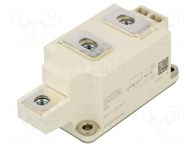 Module: thyristor; double series; 1.6kV; 320A; SEMIPACK3; screw SEMIKRON DANFOSS SKKT323/16E