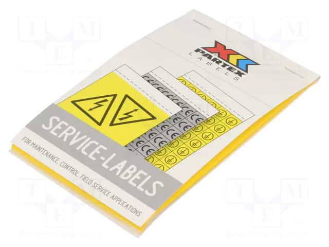 Safety sign; self-adhesive folie; W: 40mm; H: 79mm; yellow PARTEX PLB43014PV