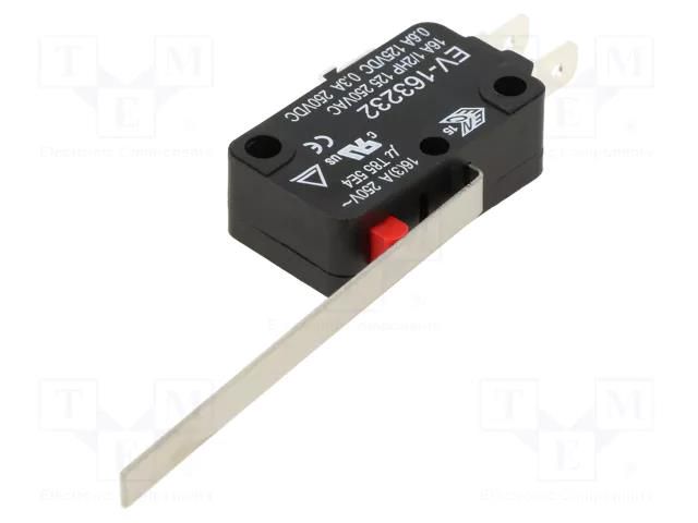 Microswitch SNAP ACTION; 16A/250VAC; 0.6A/125VDC; with lever ECE EV163232