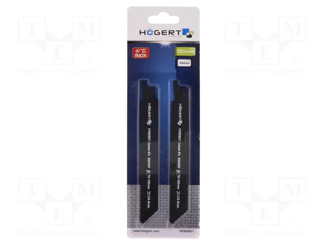 Hacksaw blade-set; 150mm; 14teeth/inch; 2pcs. HÖGERT TECHNIK HT-6D901