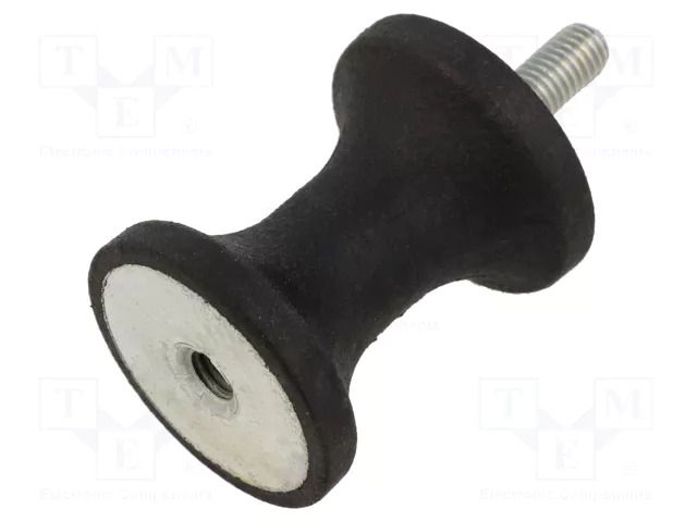 Vibration damper; M8; Ø: 40mm; rubber; L: 48mm; Thread len: 23mm ELESA+GANTER DVC2-433821