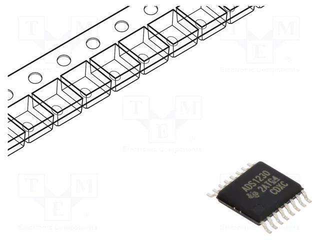 IC: A/D converter; Ch: 1; 20bit; 80sps; TSSOP16; 2.7÷5.3VDC TEXAS INSTRUMENTS ADS1230IPWR