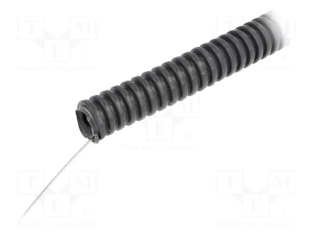 Protective tube; Size: 16; PVC; dark grey; L: 25m; with pilot wire PAWBOL PW-6160-25/750P