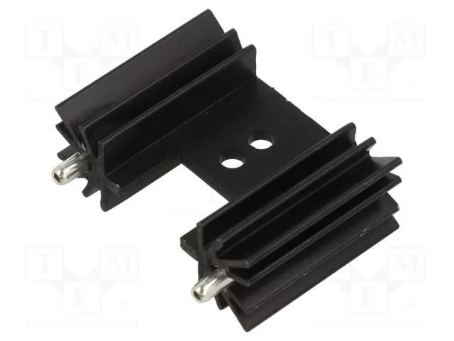 Heatsink: extruded; grilled; black; L: 25.4mm; W: 35mm; H: 12.7mm SEIFERT ELECTRONIC KL-194/25.4/SW