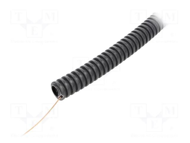 Protective tube; Size: 16; PVC; dark grey; L: 50m; with pilot wire PAWBOL PW-6160-50/750P
