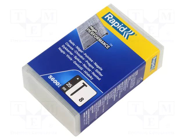 Nails; Ø: 1.2mm; L: 25mm; galvanised steel; 5600pcs. RAPID RAP-8/25-5.6K