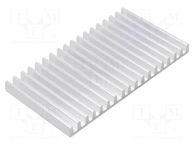 Heatsink: extruded; L: 75mm; W: 140mm; H: 10mm; aluminium; raw FISCHER ELEKTRONIK SK/695/75/AL