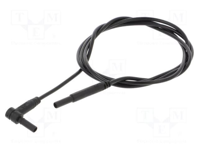 Test lead; 10A; banana plug 2mm,angular banana plug 2mm; Len: 1m STÄUBLI SLK205-W/L-10021