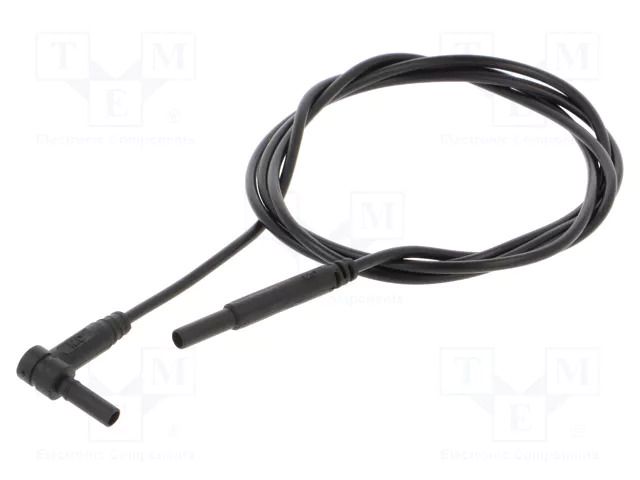 Test lead; 10A; banana plug 2mm,angular banana plug 2mm; Len: 1m STÄUBLI SLK205-W/L-10021
