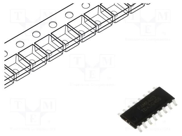 IC: audio amplifier; Pout: 3W; Ch: 2; Amp.class: D; SOP16; 2.5÷5.5VDC DIODES INCORPORATED PAM8403DR-H