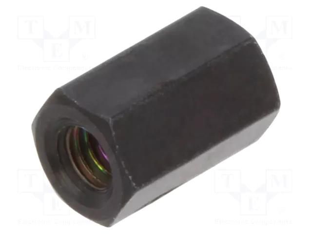 Screwed spacer sleeve; 8mm; Int.thread: M3; hexagonal; brass DREMEC TFF-M3X8/DR113BK