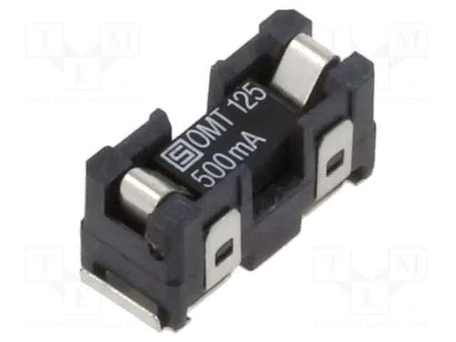 Fuse: fuse; 500mA; 125VAC; 125VDC; time-lag; ceramic; SMD; OMZ 125 SCHURTER 3404.2322.11