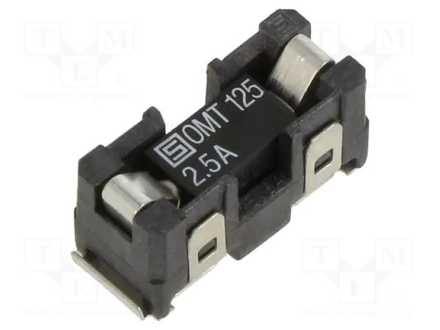 Fuse: fuse; 2.5A; 125VAC; 125VDC; time-lag; ceramic; SMD; OMZ 125 SCHURTER 3404.2327.11