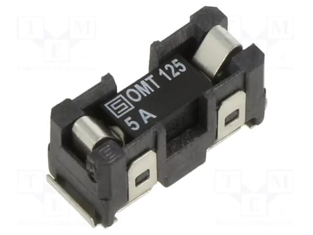 Fuse: fuse; 5A; 125VAC; 125VDC; time-lag; ceramic; SMD; OMZ 125 SCHURTER 3404.2331.11