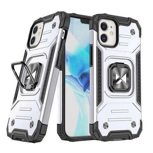 Wozinsky Ring Armor case for iPhone 14 armored cover magnetic holder ring silver, Wozinsky 5907769320347 5907769320347