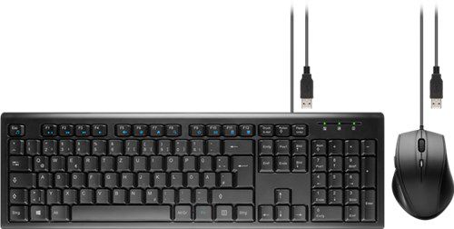 USB Keyboard and Mouse Set, black - wired desktop set, USB 1.1 96493