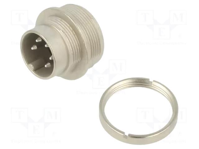 Connector: M16; socket; male; PIN: 5; 6A; 150V; soldering; straight BINDER 09-0315-00-05
