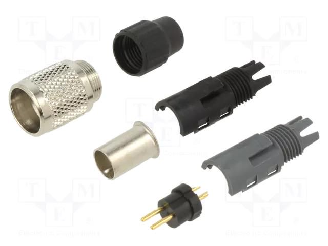 Connector: M9; plug; male; Plating: gold-plated; 125V; 4A; IP40; 711 BINDER 99-0071-100-02