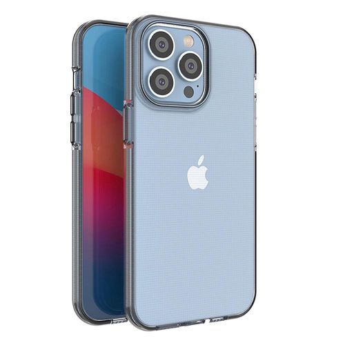 Spring Case case for iPhone 14 Pro Max silicone cover with frame black, Hurtel 5907769348532