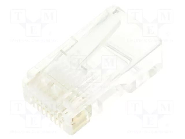 Connector: RJ45; plug; PIN: 8; Cat: 6; unshielded,pass through; 8p8c HSM C0021-88RANJ40R