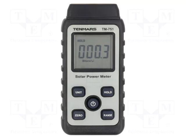 Light meter; 2000W/m2; 5%; BTU/(ft2*h),W/m2; 134x48x27mm TENMARS TM-751