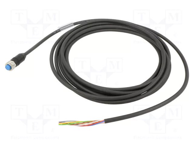 Cable: for sensors/automation; M12; PIN: 8; straight; 5m; plug; 2A; Y SICK YF2A18-050UA5XLEAX