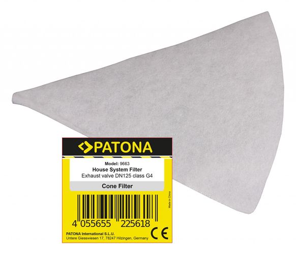 PATONA cone filter for exhaust valve DN 125 class G4, PATONA 9663 4055655225618