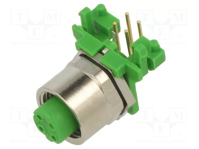 PIN: 4; female; for panel mounting,on PCBs,front side nut HARTING 21033814440