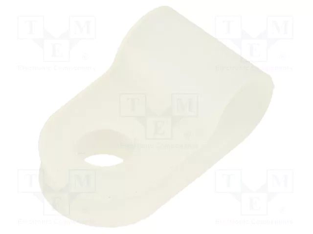 Fixing clamp; Cable P-clips; ØBundle : 5mm; W: 10mm; polyamide HELLERMANNTYTON H2P-PA66-NA