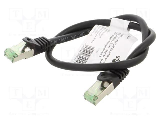 Patch cord; RJ45 plug,both sides; S/FTP; Cat 8.1; stranded; Cu Goobay S/FTP8.1-CU-005BK