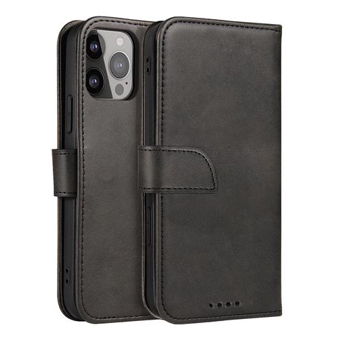 Magnet Case an elegant case cover with a flap and stand function iPhone 14 Max black, Hurtel 5907769347269 5907769347269