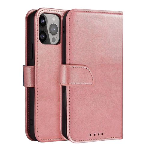 Magnet Case elegant case cover flip cover with stand function for iPhone 14 Pro pink, Hurtel 5907769347207