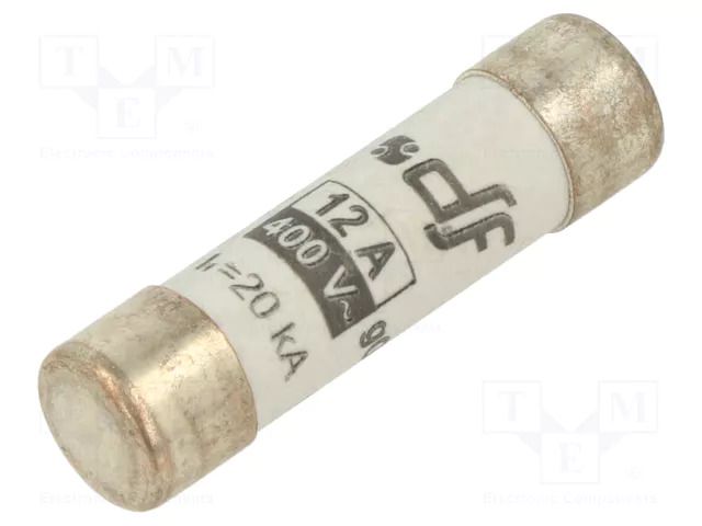 Fuse: fuse; 12A; 400VAC; gG; ceramic,cylindrical,industrial DF ELECTRIC 420612