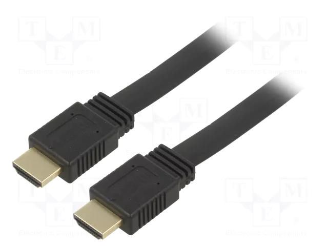 Cable; HDMI plug,both sides; PVC; 2m; black; HDCP 2.2,HDMI 2.0 Goobay GOOBAY-61279