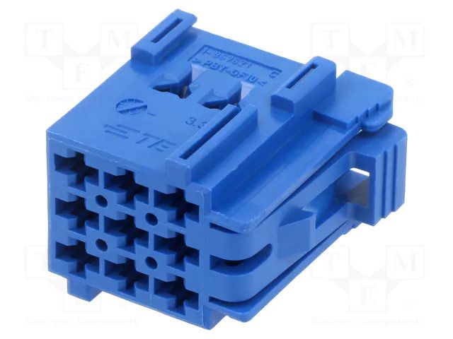Connector: automotive; plug; female; JPT; PIN: 9; for cable; blue TE Connectivity 1-967621-2