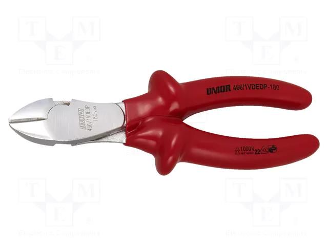 Pliers; side,cutting,insulated; carbon steel; 180mm; 466/1VDEDP UNIOR UNIOR-619195