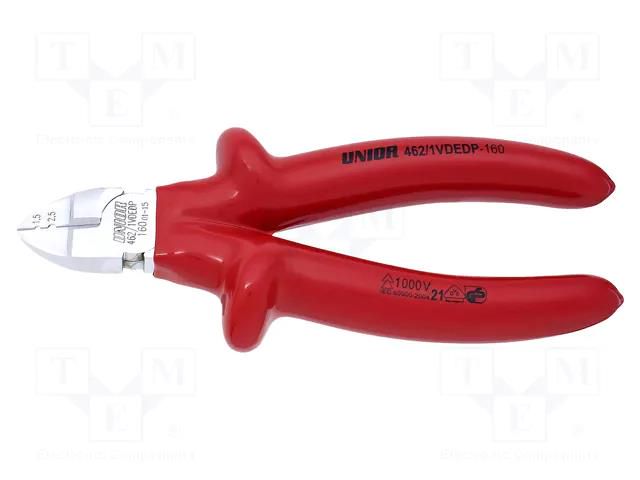 Pliers; side,cutting,insulated; carbon steel; 160mm; 462/1VDEDP UNIOR UNIOR-624061