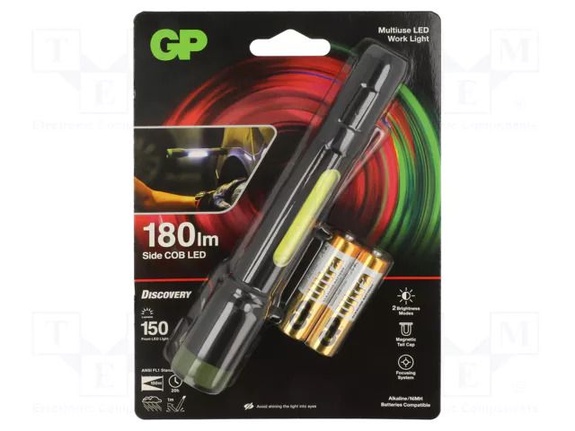 Torch: LED; IPX4; 30lm,150lm; DISCOVERY; Ø26x163mm GP C33BE-FB1