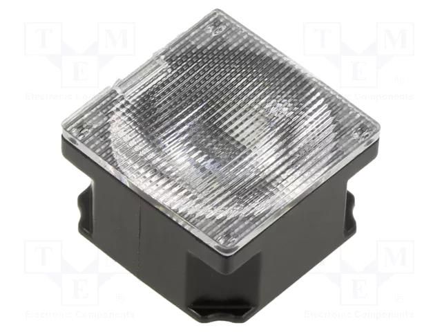 LED lens; square; polycarbonate; transparent; 11÷45°; H: 13.2mm LEDIL FA10669