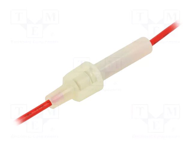 Fuse holder; 6.3x32mm; Imax: 15A; Contacts: brass; Leads: cables OPTIFUSE LPA-01W-16R