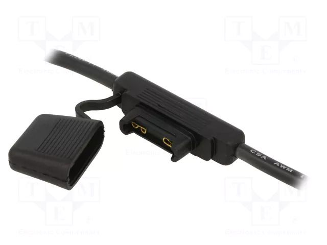 Fuse holder; 29.7mm; 100A; Leads: cables; 32V; Wire colour: black OPTIFUSE LPX-01B-6B