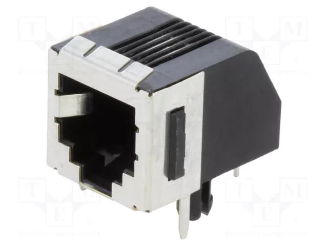 Connector: RJ11; socket; PIN: 4; Cat: 3; shielded,low profile; 6p4c TE Connectivity 5555140-2