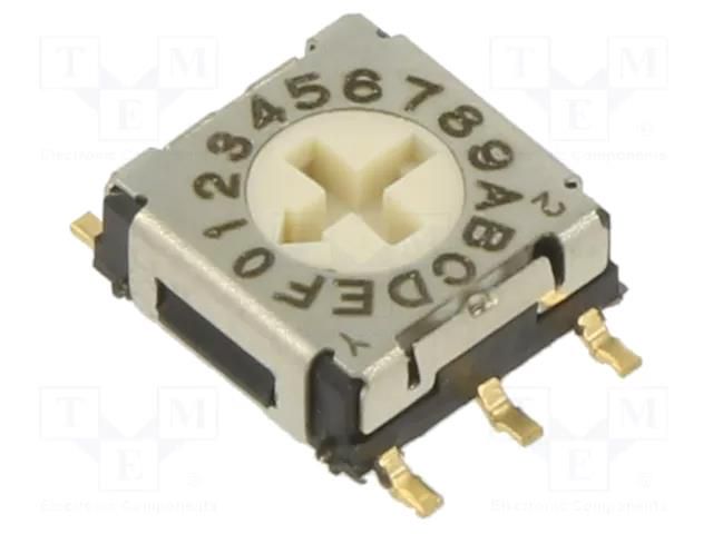 Encoding switch; DEC/BCD; Pos: 16; SMT; Rcont max: 200mΩ; 5.1Ncm ECE ERD716AMZ