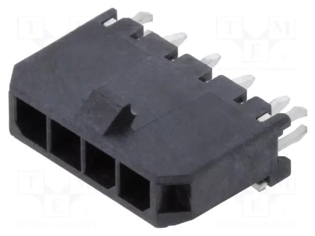 Connector: wire-board; socket; male; PIN: 4; Micro-Fit 3.0; 3mm; 5A MOLEX MX-43650-0418